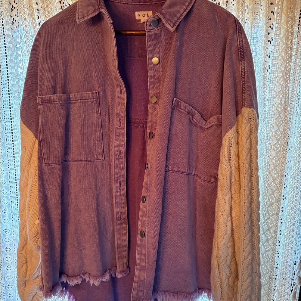 Pol Lavender Button-Up Jacket - image 1